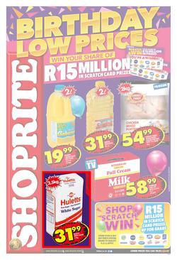 Shoprite Eastern Cape : Birthday Low Prices (23 July - 12 Aug 2018), page 1