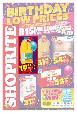Shoprite Eastern Cape : Birthday Low Prices (23 July - 12 Aug 2018), page 1