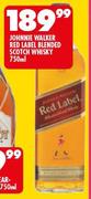 Johnnie Walker Red Label Blended Scotch Whisky-750ml