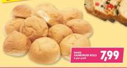White Hamburger Rolls-6 Per Pack