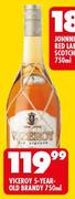 Viceroy 5 Year Old Brandy-750ml
