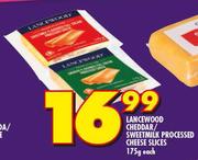 Lancewood Cheddar/Sweet Milk Processed Cheese Slices-175g Each