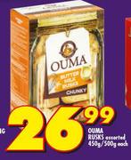 Ouma Rusks-450g/500g Each