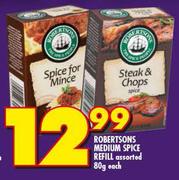 Robertsons Medium Spices Refill-80g Each