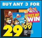 Simba Potato Chips Assorted-3x125g