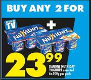 Danone Nutriday Yoghurt Assorted-2x6x100g Per Pack