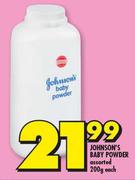 Johnson’s Baby Powder-200g Each