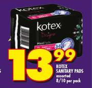 Kotex Sanitary Pads 8/10-Per Pack