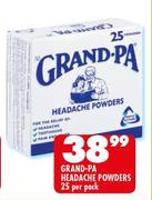Grand-PA Headache Powders 25-Per Pack