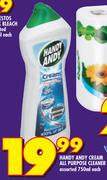 Handy Andy Cream All Purpose Cleaner-750ml Each
