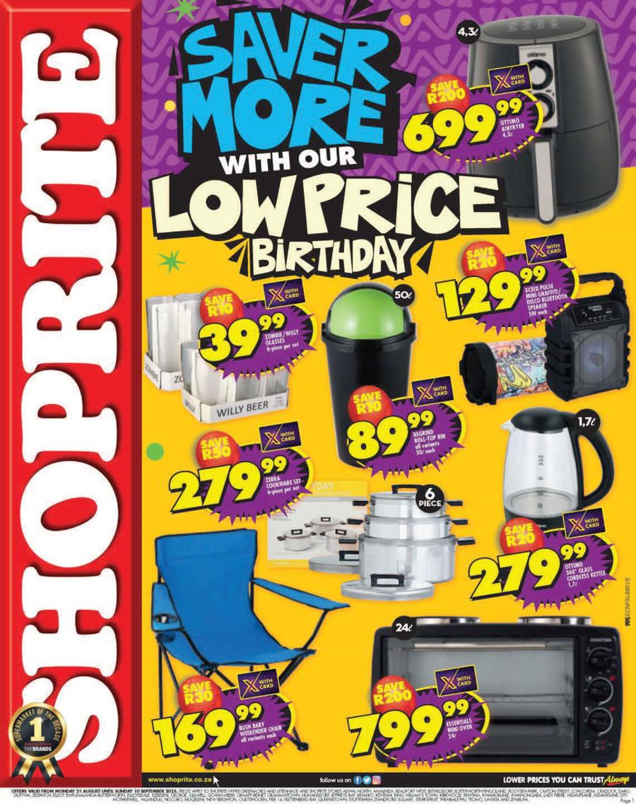 Shoprite Eastern Cape : Save More With Our Low Price Birthday (21 ...