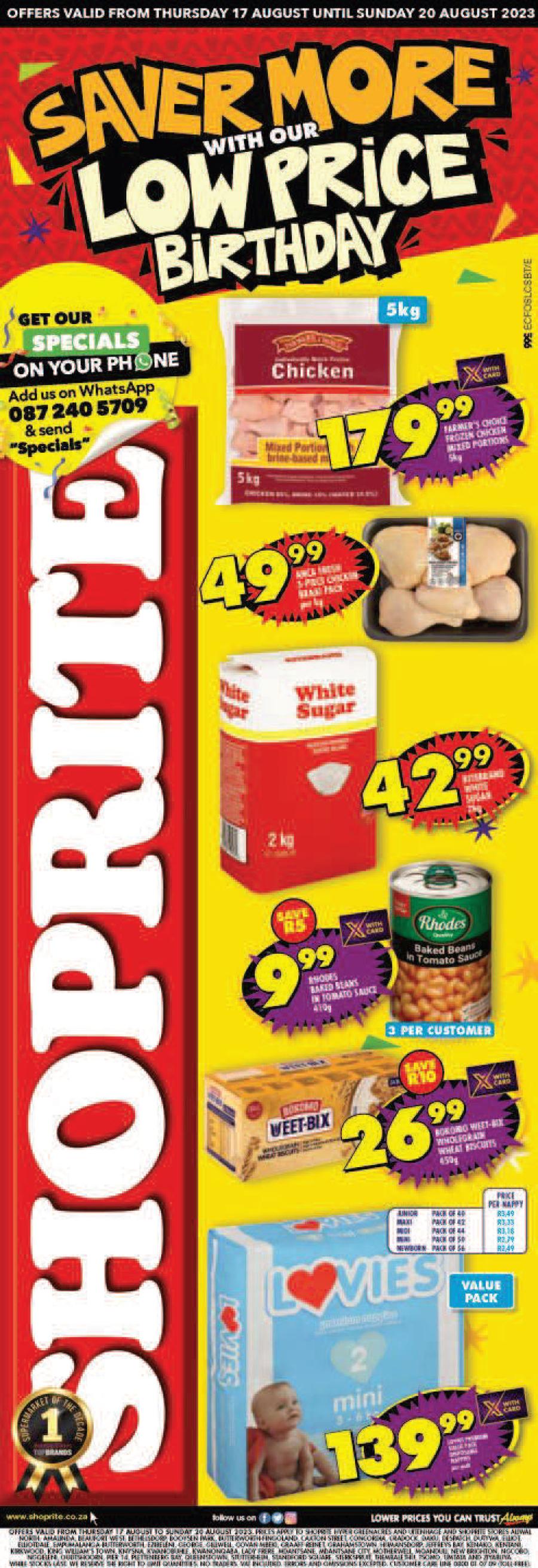 Shoprite Eastern Cape : Save More With Our Low Price Birthday (17 ...