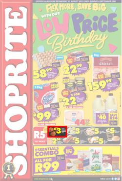 Shoprite Eastern Cape : Flex More, Save Big With Our Low Price Birthday (31 August - 4 September 2022), page 1