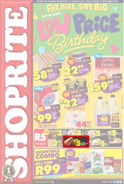 Shoprite Eastern Cape : Flex More, Save Big With Our Low Price Birthday (31 August - 4 September 2022), page 1