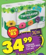 Twinsaver 1 Ply Toilet Rolls-8 Per Pack