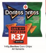 Doritos Corn Chips All Variants-For 2 x 145g
