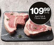 Beef Club & T-Bone Steak-Per Kg