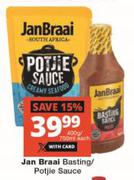 Jan Braai Basting/Potjie Sauce-400g/750ml Each