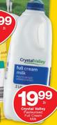Crystal Valley Pasteurised Full Cream Milk-2L