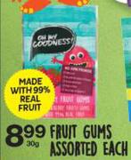 Fruit Gums Assorted-30g Each