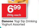 Danone Yogi Sip Drinking Yoghurt Assorted-250g Each