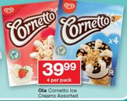 Ola Cornetto Ice Cream Assorted-4 Per Pack