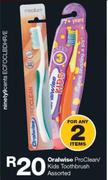 Oralwise Pro Clean/Kids Toothbrush Assorted-For 2
