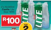 Castle Lite Beer NRB-2 x 6 x 340ml