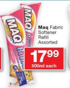Maq Fabric Softener Refill Assorted-500ml Each