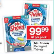 Mr.Sheen Detergent Tablets-48 Per Pack