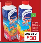 Clover Duo Fruit And Yoghurt Flavoured Dairy Mix-2X1L