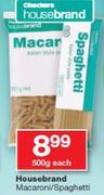 Housebrand Macaroni/Spaghetti-500g Each