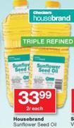 Housebrand Sunflower Seed Oil-2L Each