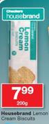 Housebrand Lemon Cream Biscuits-200g
