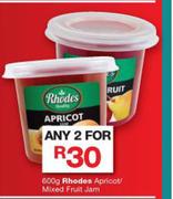 Rhodes Apricot/Mixed Fruit Jam-2x600g