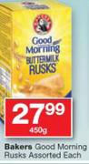 Bakers Good Morning Rusks Assorted-450g Each