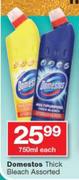 Domestos Thick Bleach-750ml Each