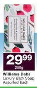 Williams Dabs Luxury Bath Soap-250g Each