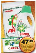 Ariel Auto Washing Powder 2kg/ Liquid Detergent 1.5Ltr/ Capsiles 14 Per Pack-Each
