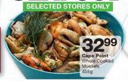 Cape Point Whole Cooked Mussels-455g