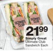 Simply Great Ultimate Club Sandwich-Each