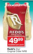 Redd's Dry/ Original Cider NRB-6x330ml Per Pack