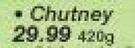 Chutney Reduced Sugar-420g