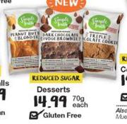 Gluten Free Desserts-70g Each