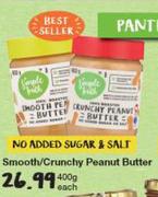 Smooth/ Crunchy Peanut Butter-400g Each