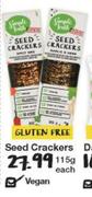 Gluten Free Seed Crackers-115g Each