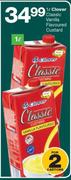 Clover Classic Vanilla Flavoured Custard-2x1Ltr