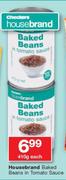 Housebrand Baked Beans In Tomato Sauce-410g Each