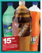 Sprite Original/ Stoney Ginger Beer/ Schweppes Soda Water/ Fanta Cold Drink-2Ltr Each