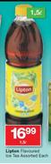 Lipton Flavoured Ice Tea-1.5Ltr Each